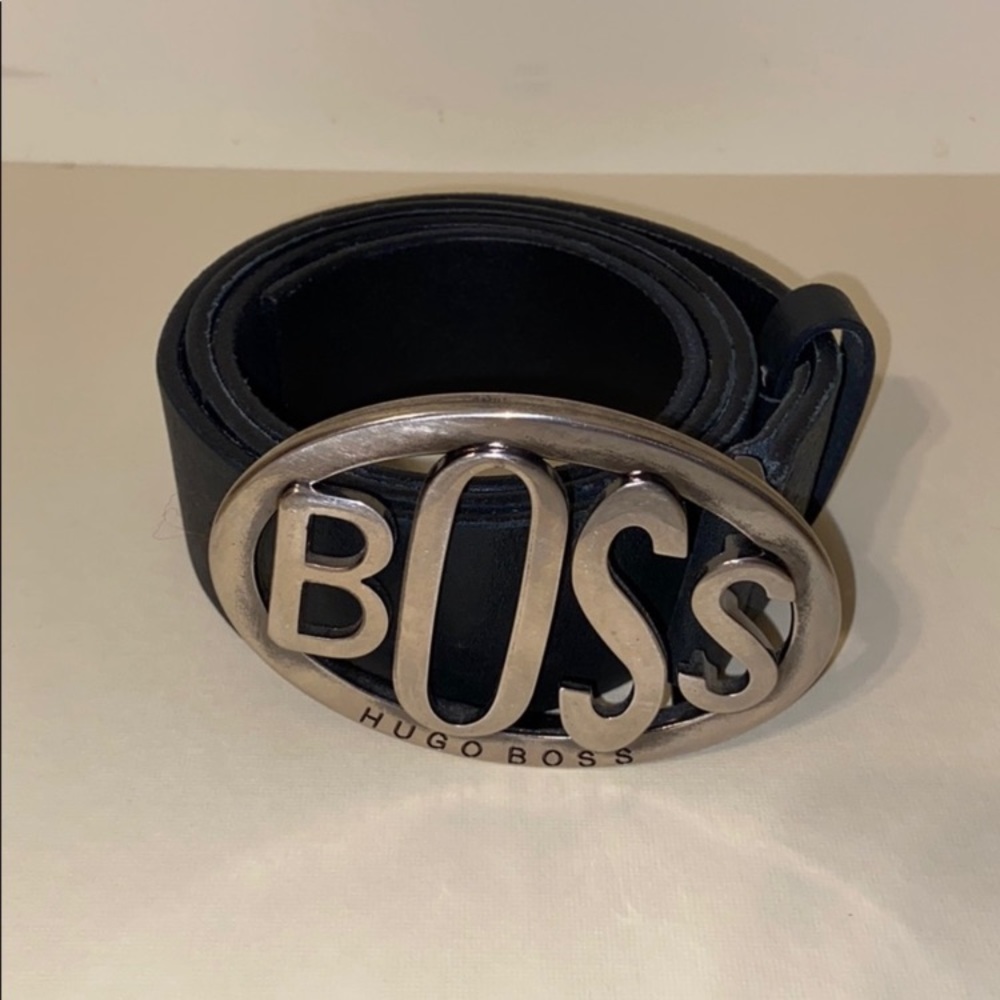 Vintage Unisex Hugo Boss Black Belt